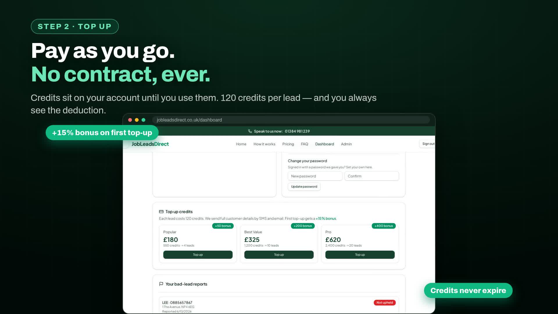 JobLeadsDirect walkthrough: exclusive trade leads sent by text